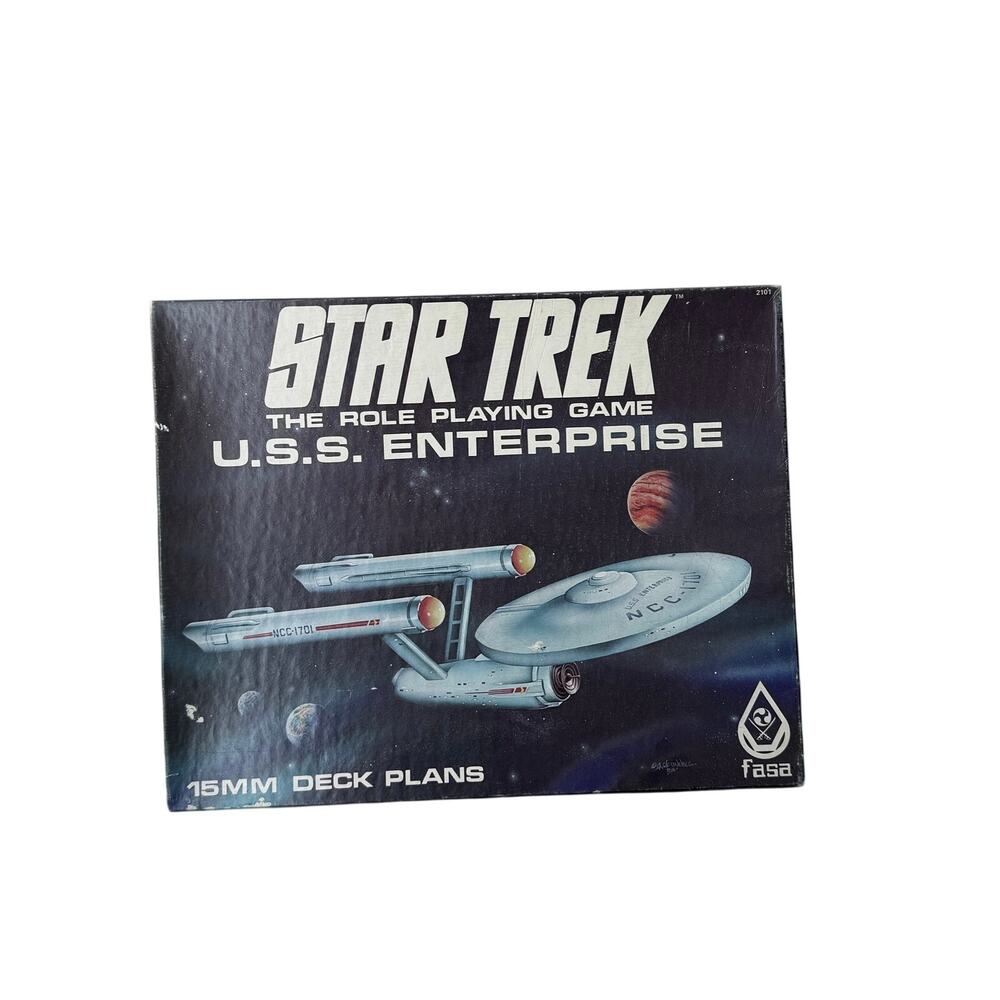 FASA Star Trek RPG USS Enterprise Deck Plans 15mm Scale Complete 1983 Game